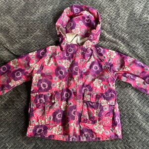 REI Kids Floral Raincoat - Pink and Purple